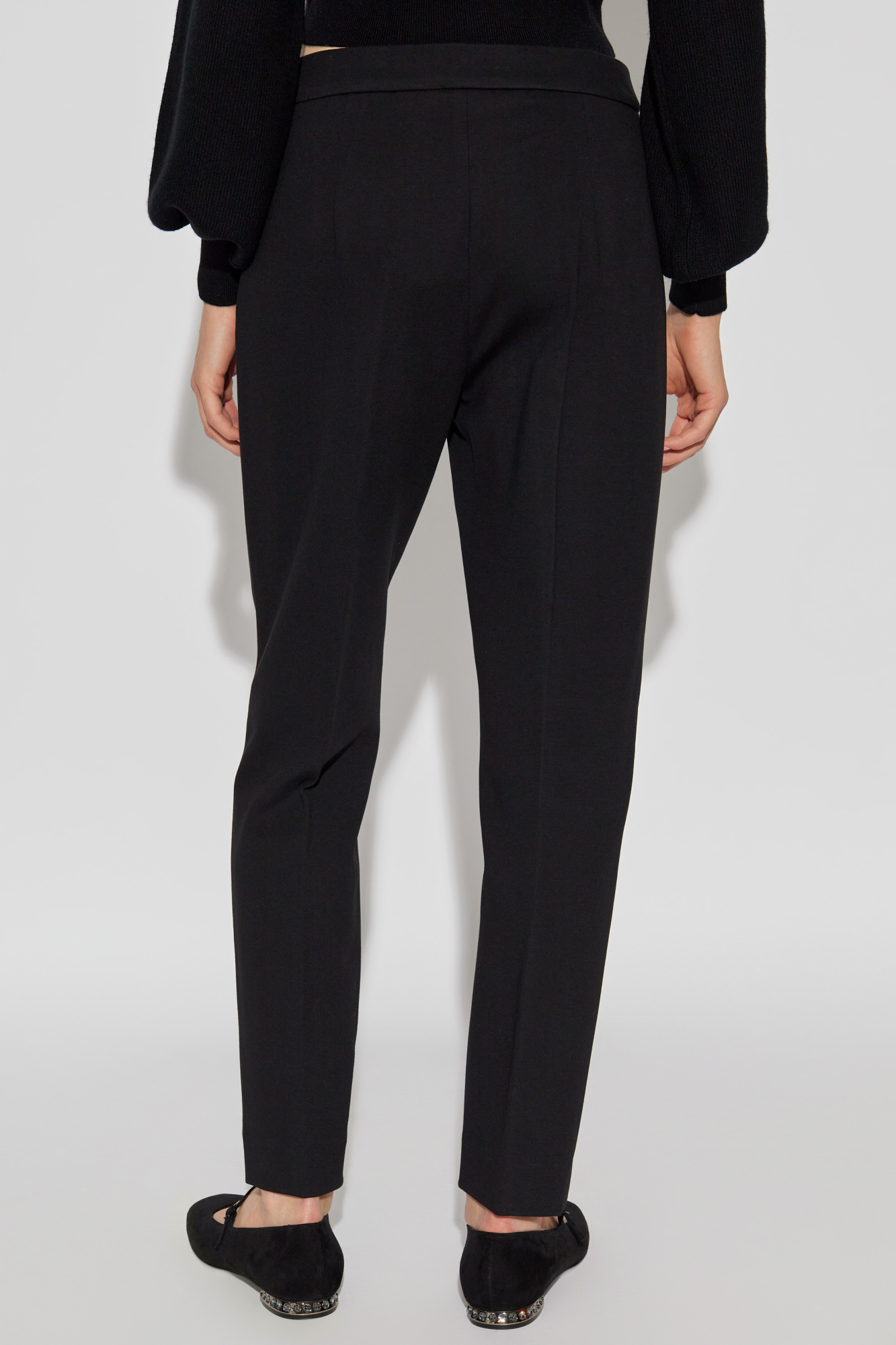 パンツ Max Mara Pegno Viscose Blend Trousers Viscose jersey trousers, tobacco | 